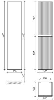 Пенал подвесной Sancos Snob T PSNT35W 35см Bianco